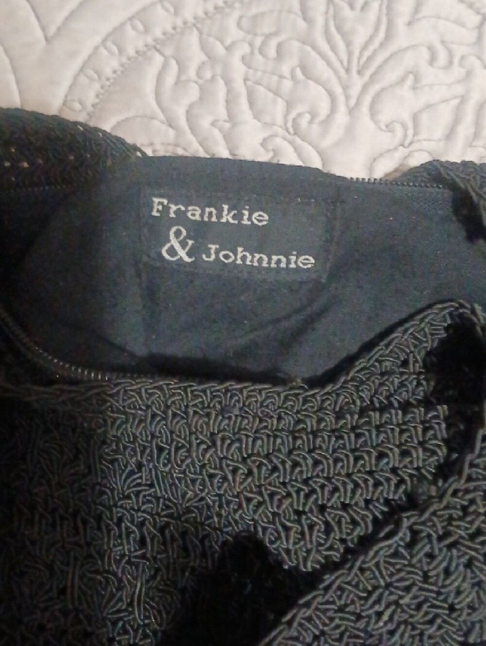 Black Crochet Shoulder Bag for Women - Picture 2 of 2